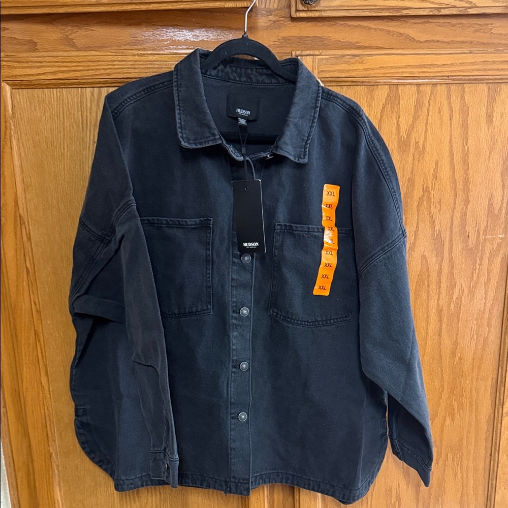 Hudson Jeans Black Men’s Lightweight Shirt Jacket